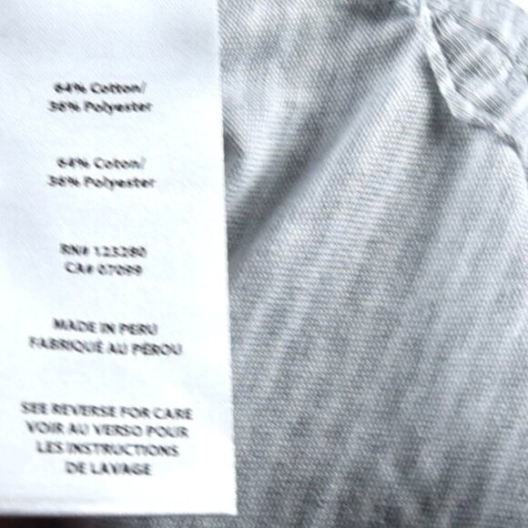 Travis Mathew Polo Men's Gray White Stripes Short Sleeve 2XL Button Golf Active - Picture 9 of 9